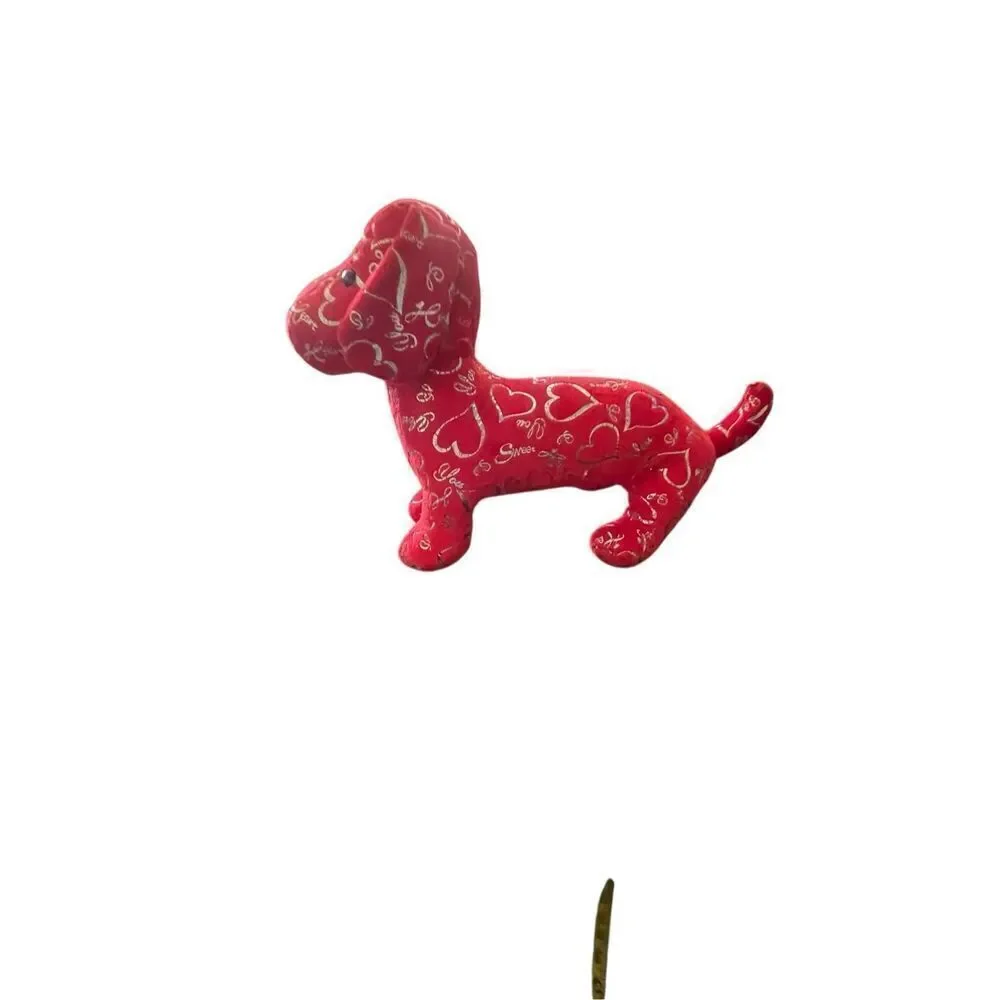 Dan Dee Collectors Choice Womens/Kids Red Dachshund Weiner Valentine Plush OS